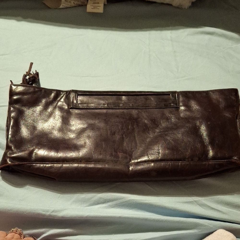 Men's Brown Leather Clutch
